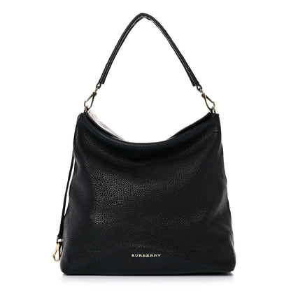 Burberry London Grainy Calfskin Medium Cale Hobo Black 1 of 27