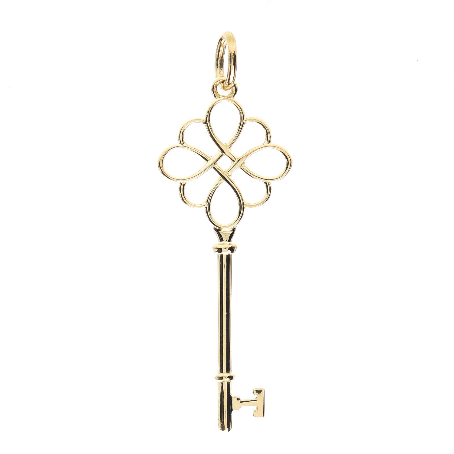 Tiffany 18K Yellow Gold Knot Key Pendant 1 of 4