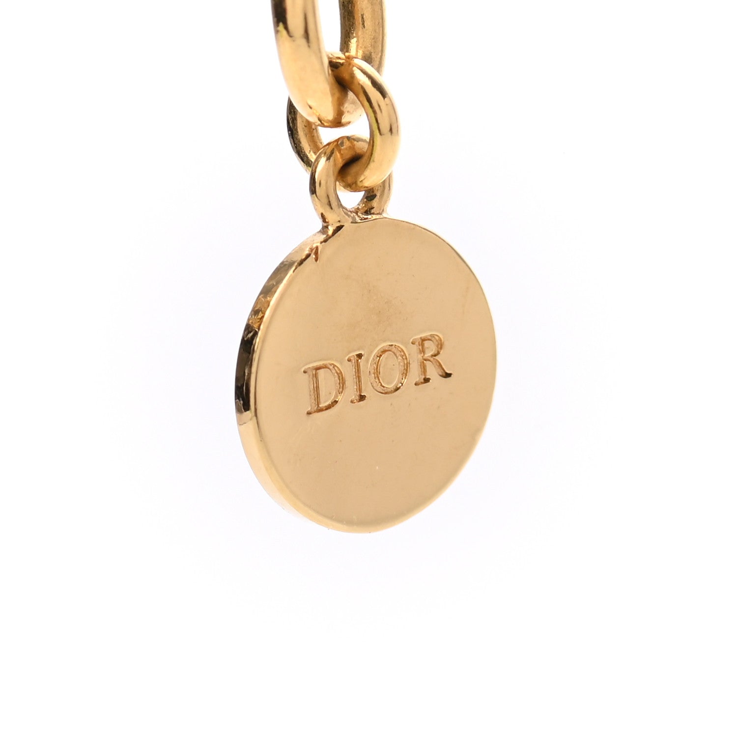 Christian Dior Metal Danseuse Etoile Chain Choker Necklace Gold 4 of 5