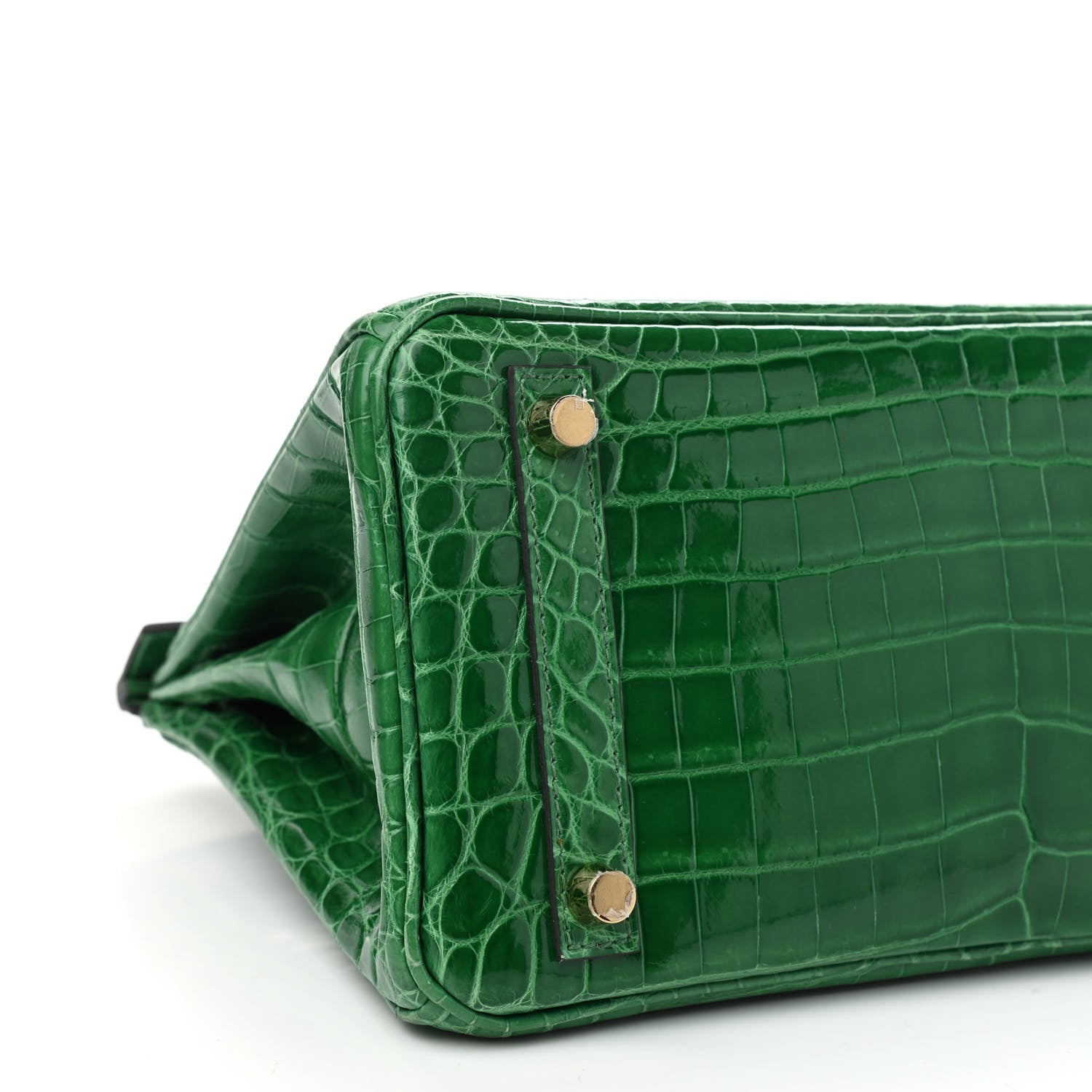 Hermes Shiny Niloticus Crocodile Birkin 25 Cactus 9 of 14