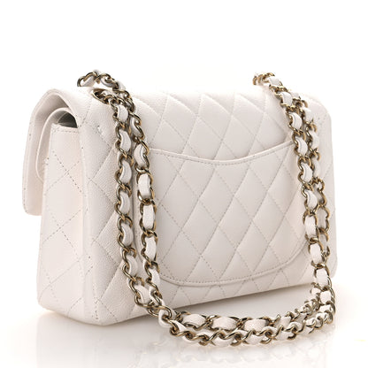 Chanel Caviar Quilted Small Double Flap White 3 of 11