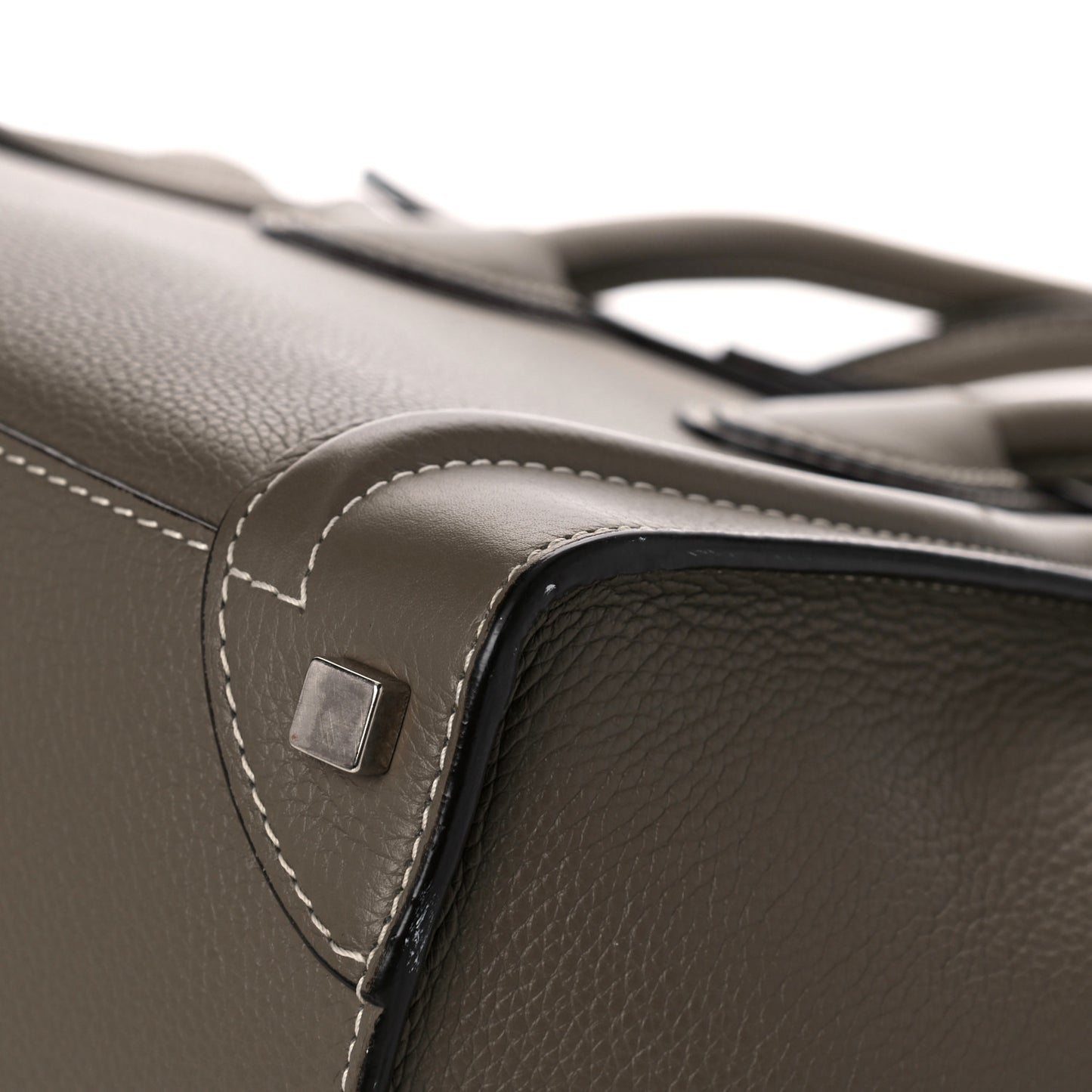 Drummed Calfskin Micro Luggage Souris