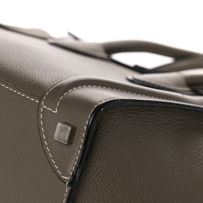 Celine Drummed Calfskin Micro Luggage Souris 8 of 13
