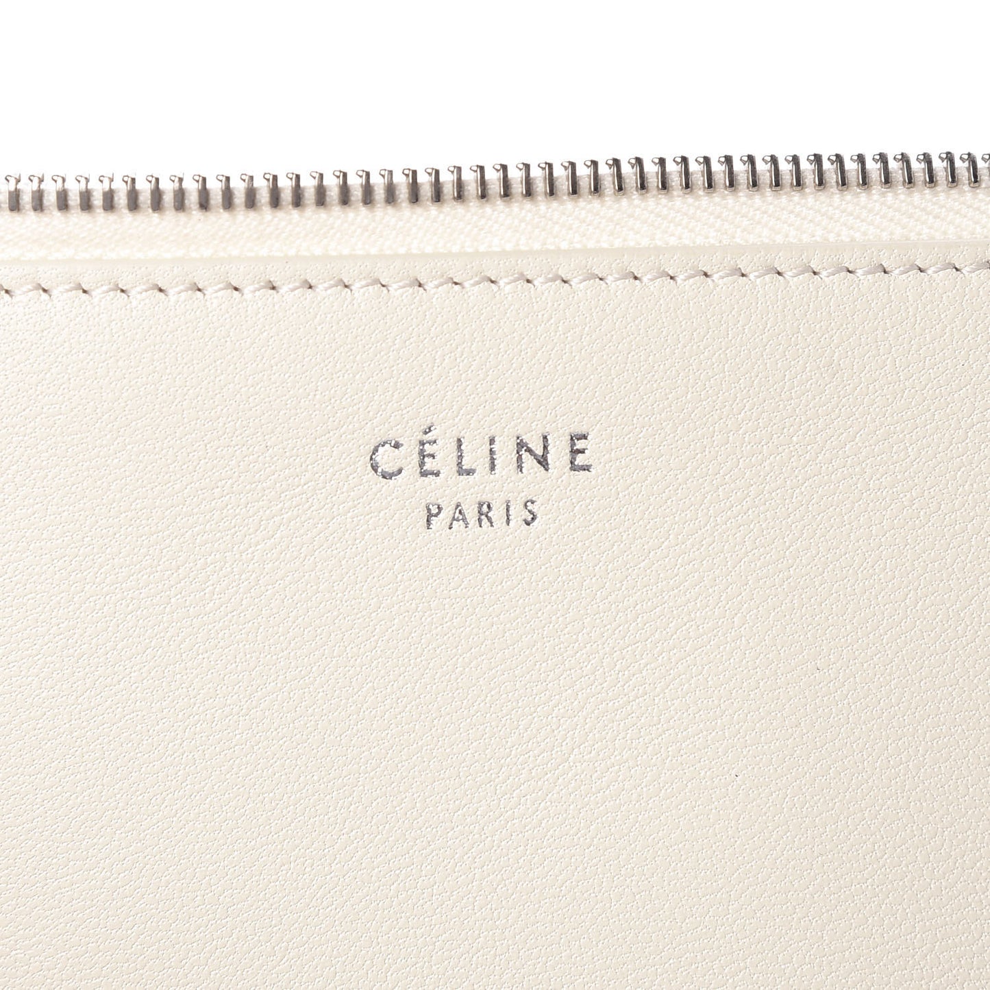 Lambskin Bi-Color Solo Clutch Pouch White Magenta
