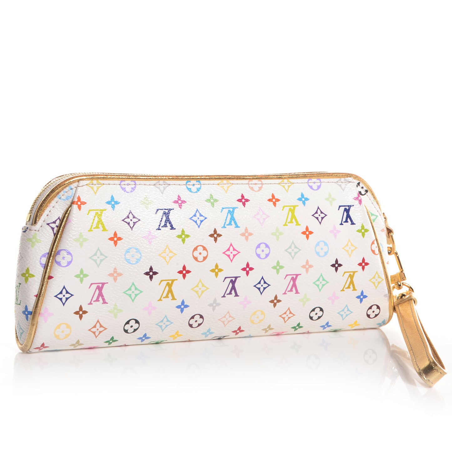 Monogram Multicolor Kate Clutch White
