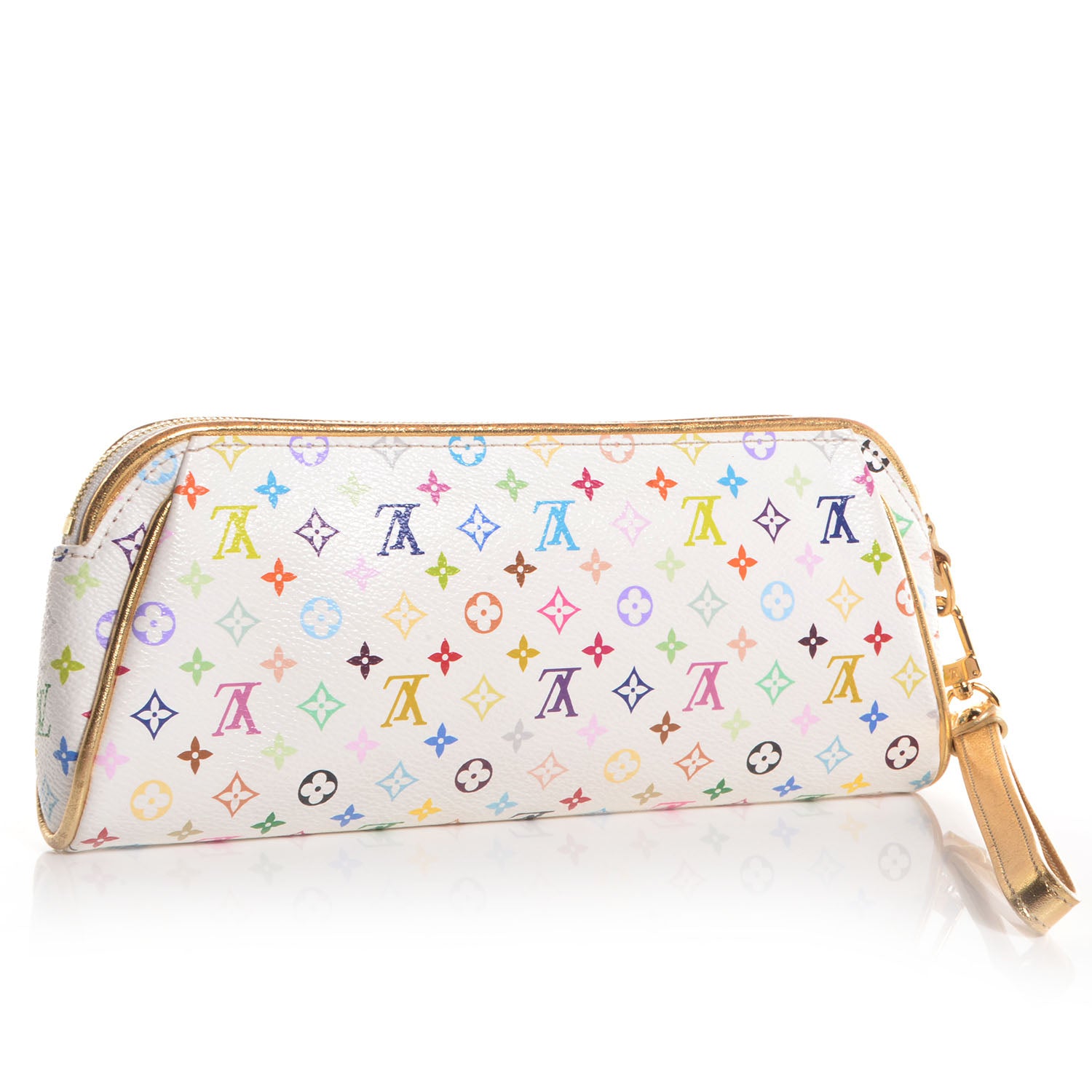Louis Vuitton Monogram Multicolor Kate Clutch White 3 of 8