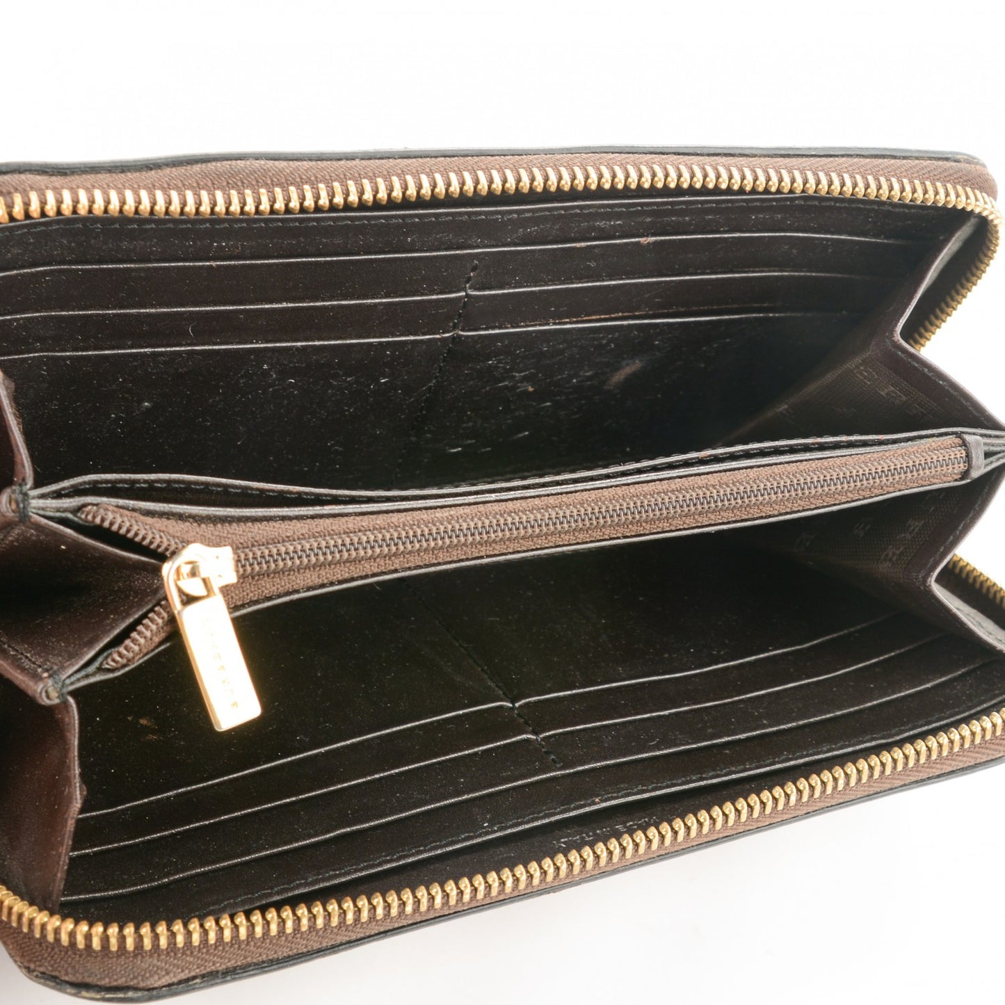 Haymarket Check Large Ziggy Zip Around Wallet Chocolate