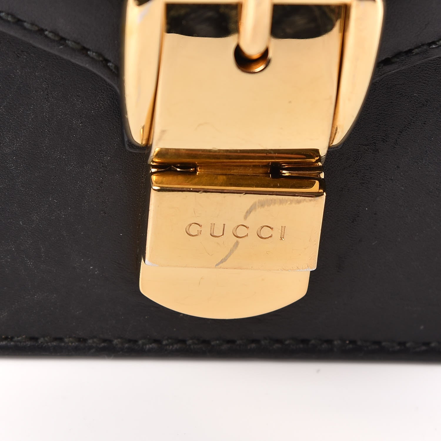 Gucci Calfskin Mini Sylvie Chain Shoulder Bag Black 8 of 19