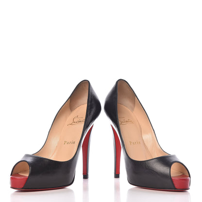 Christian Louboutin Kid Very Prive 120 Pumps 36 Black Red 6 of 15