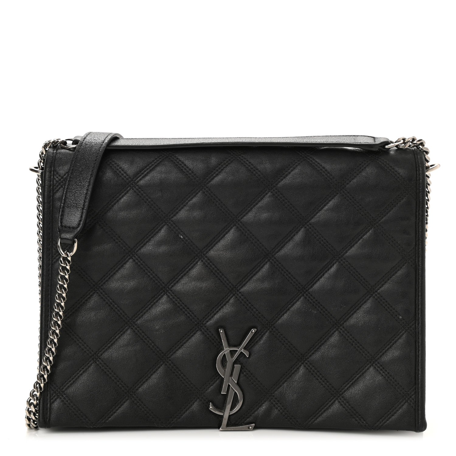 Saint Laurent Lambskin Quilted Small Becky Chain Bag Black 1 of 12