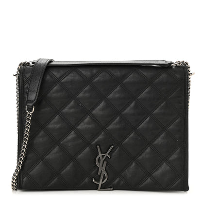 Saint Laurent Lambskin Quilted Small Becky Chain Bag Black 1 of 12