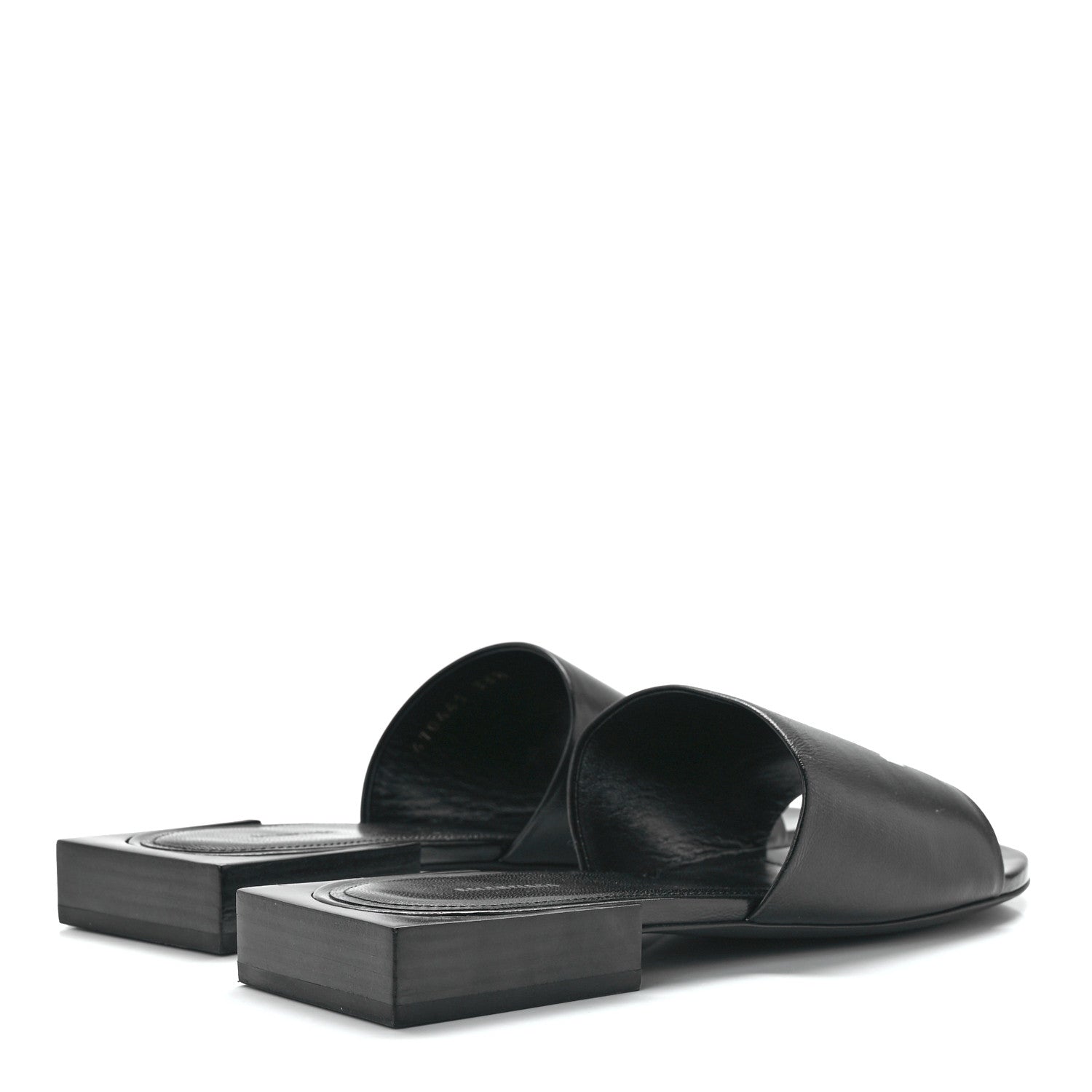 Balenciaga Nappa Soft Box Flat Sandals 36.5 Black White 4 of 9