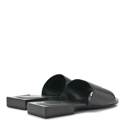 Balenciaga Nappa Soft Box Flat Sandals 36.5 Black White 4 of 9