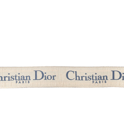 Christian Dior Canvas Embroidered Shoulder Strap Light Blue 7 of 9