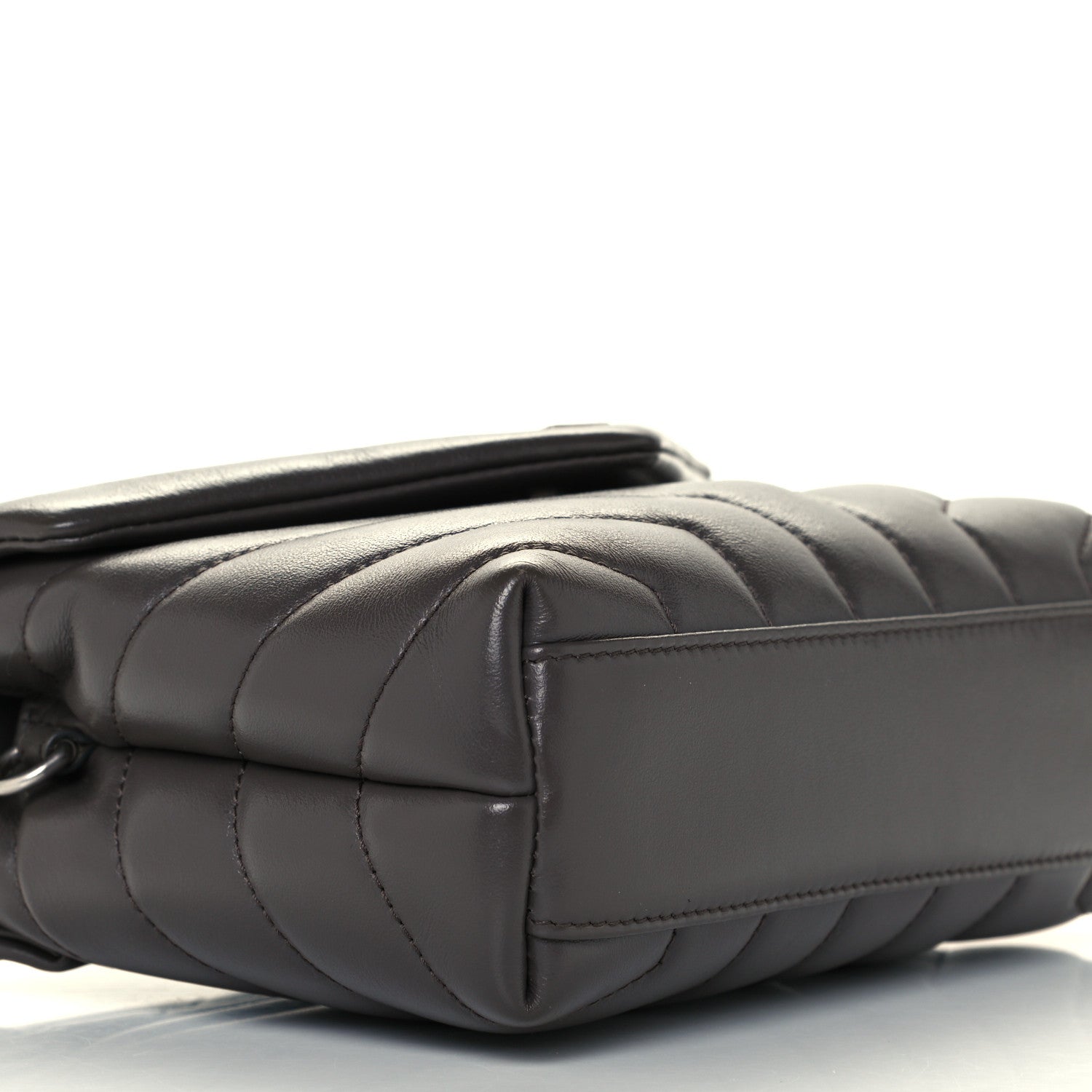 Saint Laurent Calfskin Y Quilted Monogram Toy Loulou Crossbody Bag Faggio 9 of 10