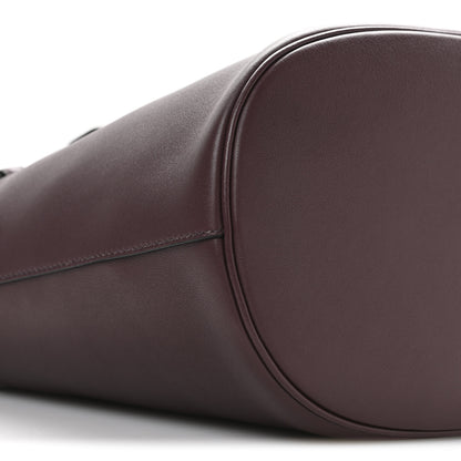 Prada Calfskin Buckle Bucket Bag With Belt Bordeaux 9 of 11