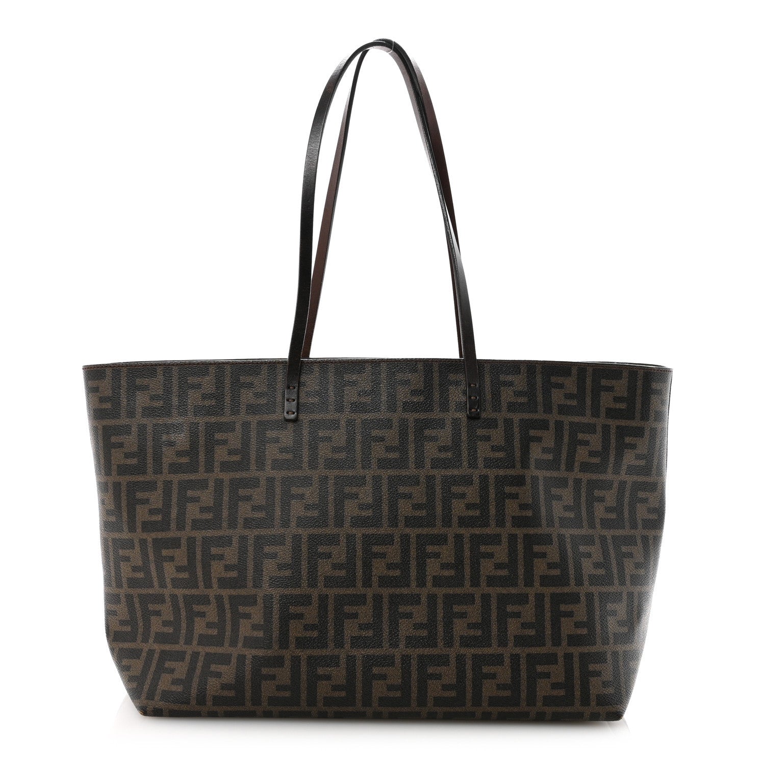 Fendi Zucca Spalmati Medium Roll Tote Tobacco Moro 1 of 9