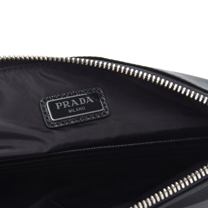 Prada Re-Nylon Saffiano Pouch Wristlet Black 6 of 6