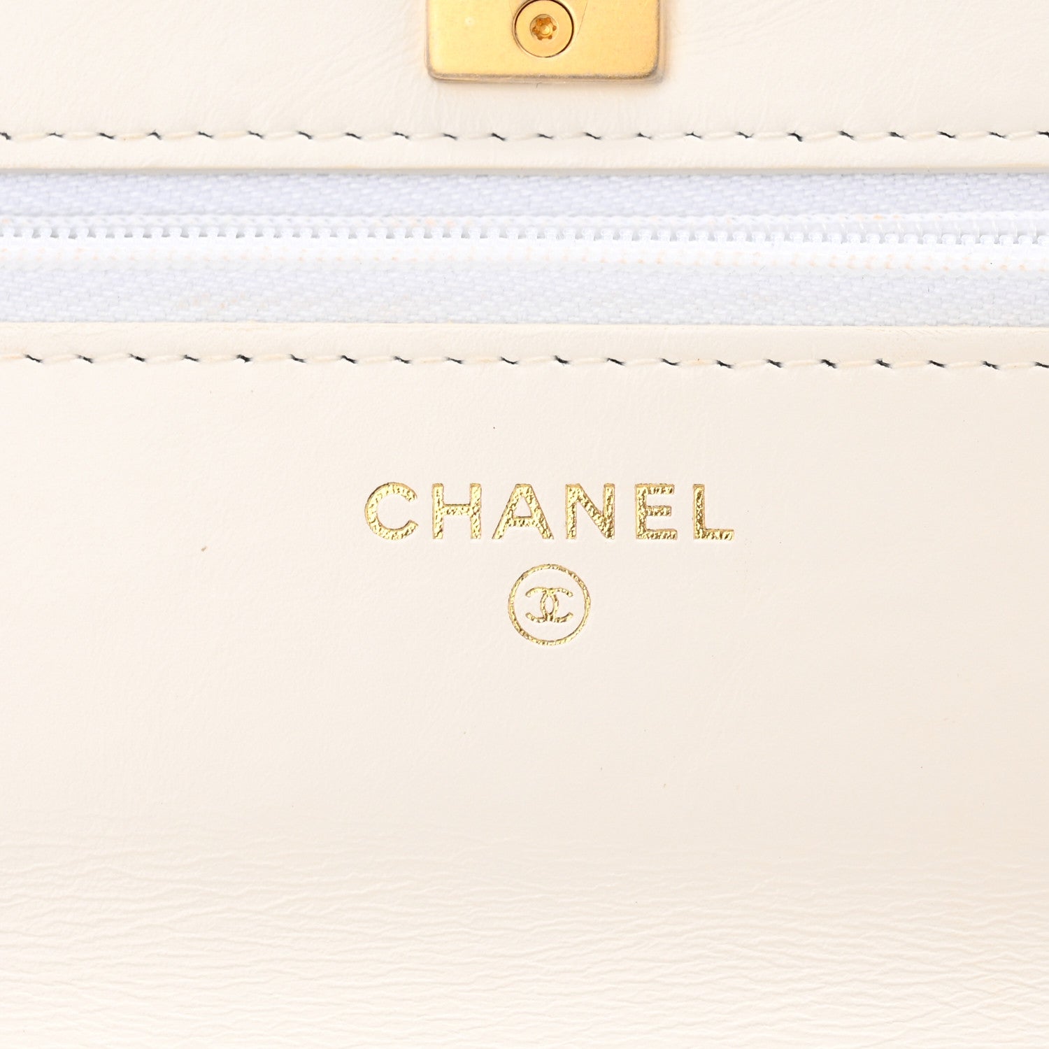 Chanel Shiny Calfskin Quilted Multicolor Top Handle Wallet On Chain WOC White 6 of 13
