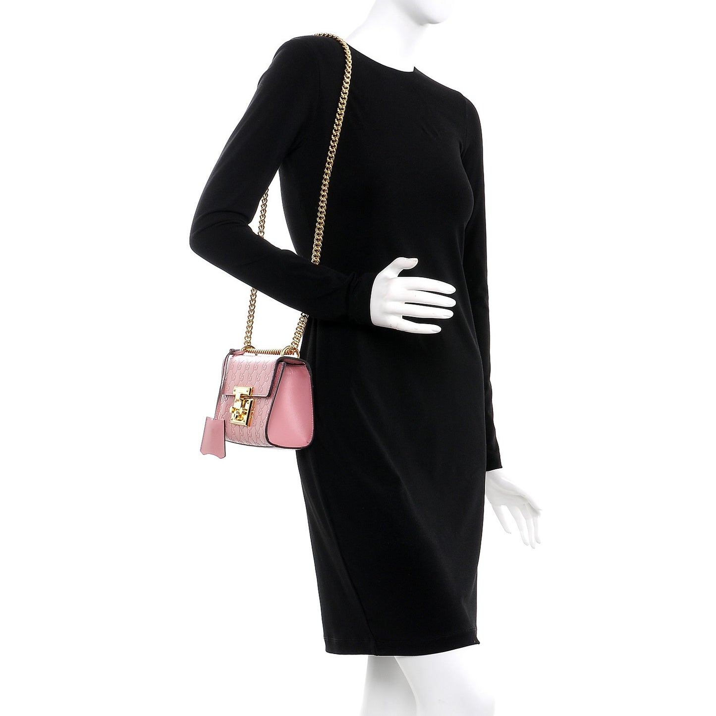 Guccissima Small Padlock Shoulder Bag Rose Baby Candy