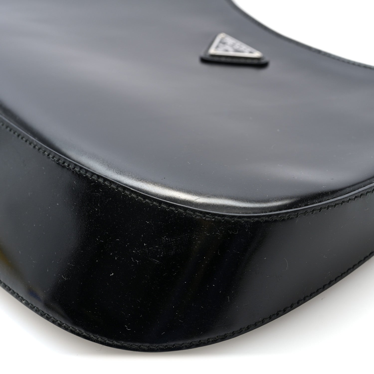 Prada Spazzolato Cleo Shoulder Bag Black 9 of 9