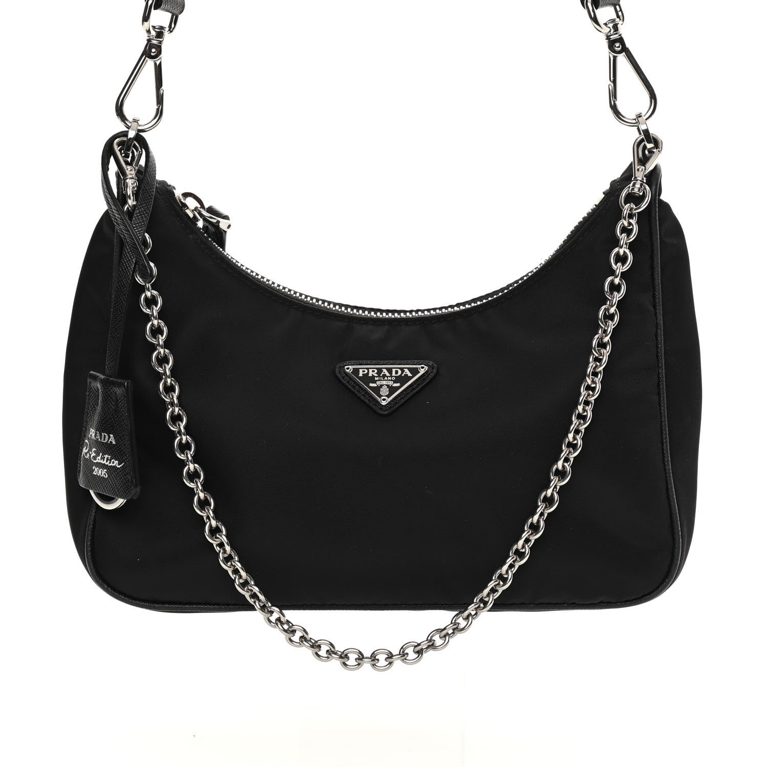 Prada Nylon Re-Edition 2005 Shoulder Bag Black 8 of 11