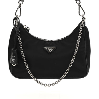 Prada Nylon Re-Edition 2005 Shoulder Bag Black 8 of 11