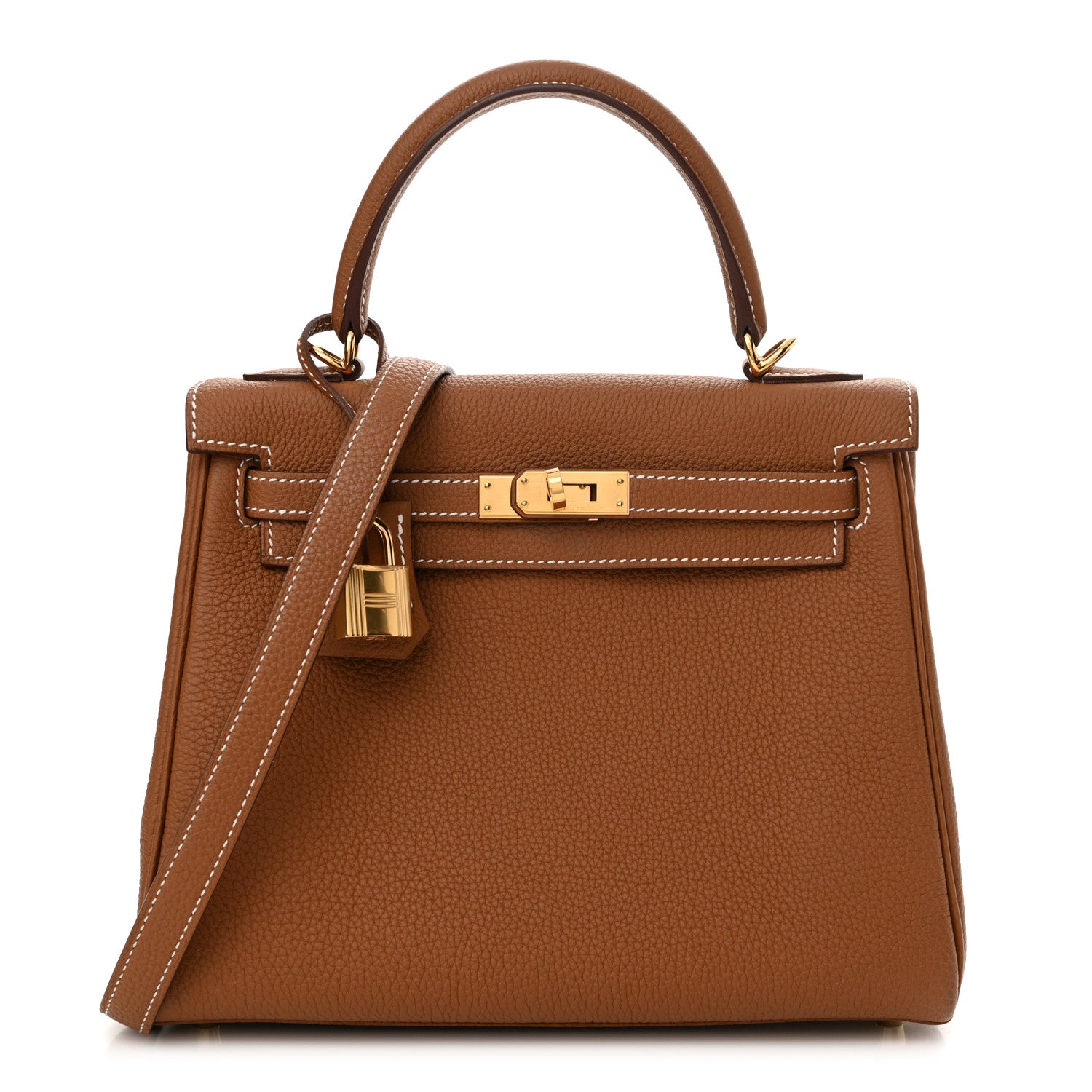Hermes Togo Kelly Retourne 25 Gold 1 of 12