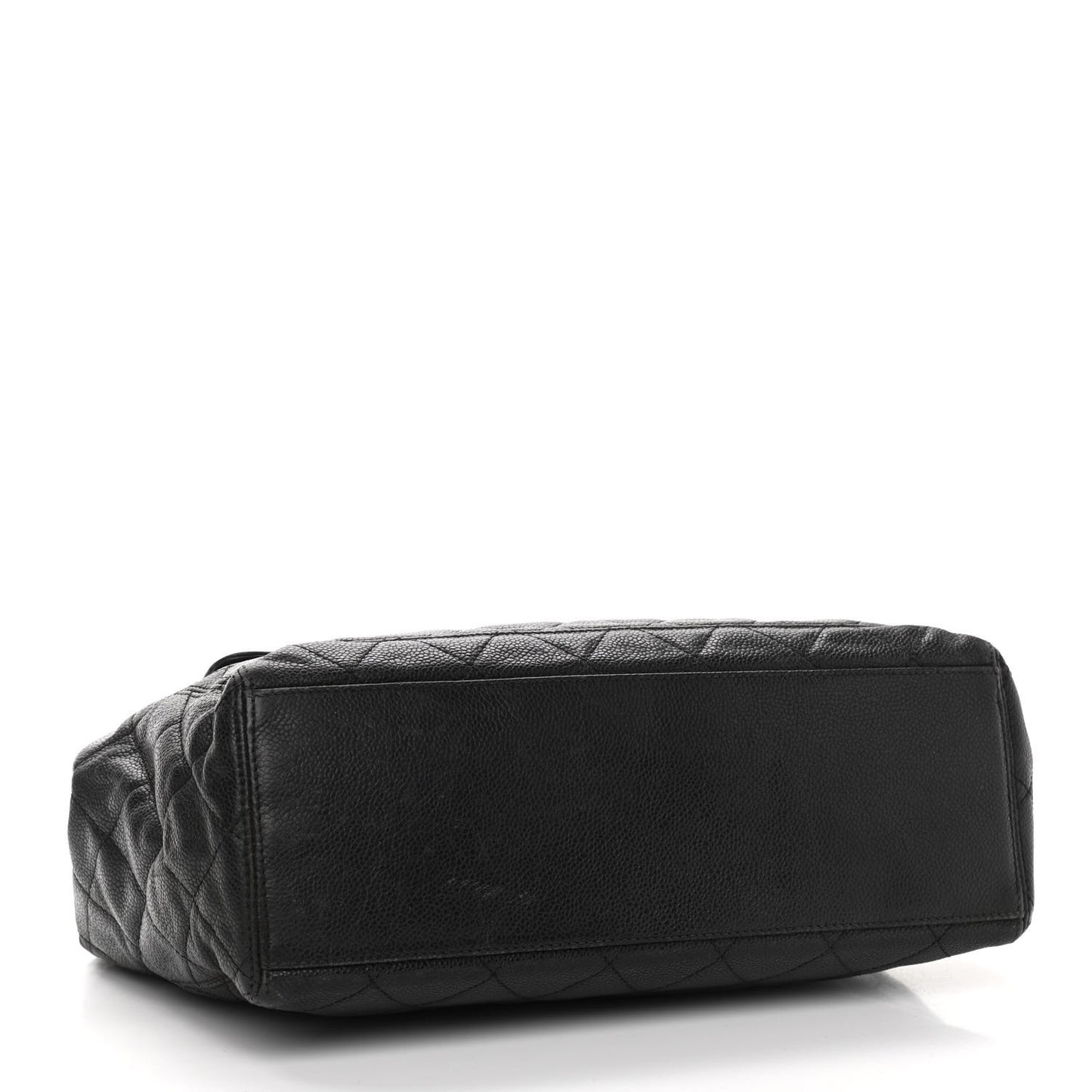 Caviar Quilted Flap Shoulder Bag Black