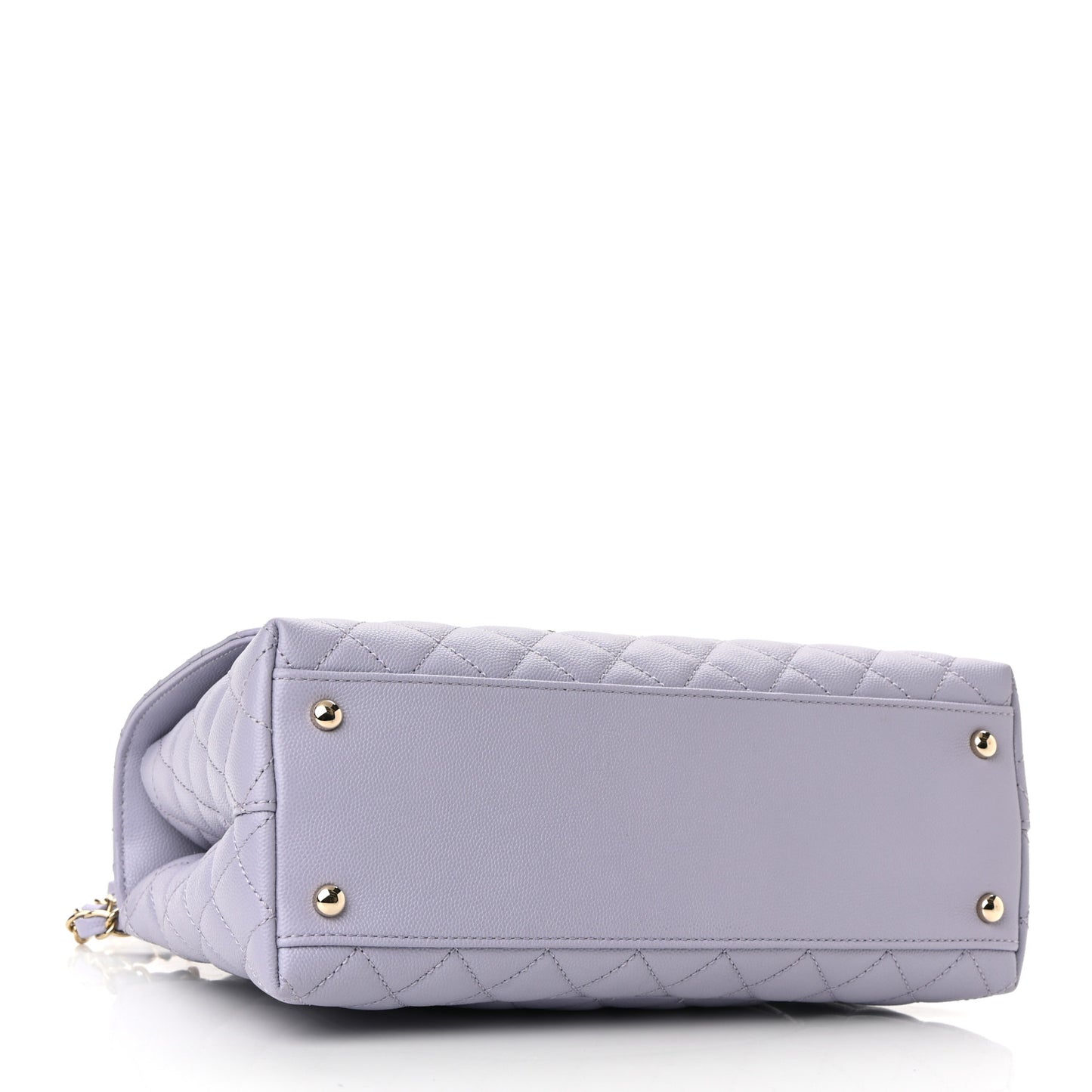 Caviar Quilted Small Coco Handle Flap Light Purple