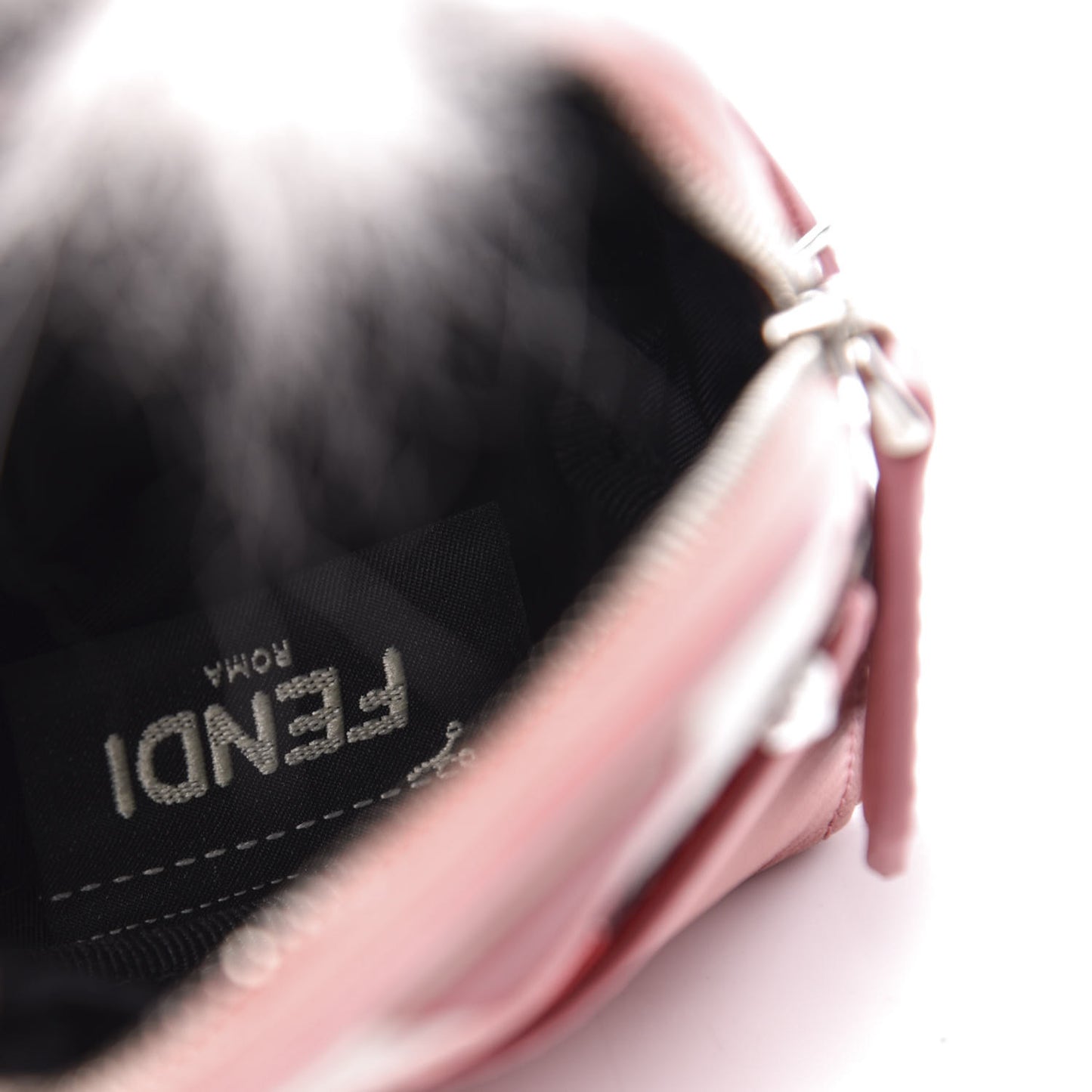 Vitello Dolce Elaphe Crystal Nutria Fox Fur Monster Eyes Mini Backpack Charm Bois de Rose Black Multicolor