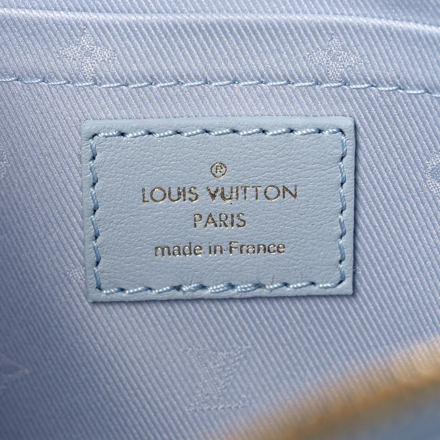 Calfskin Bubblegram Alma BB Ice Blue