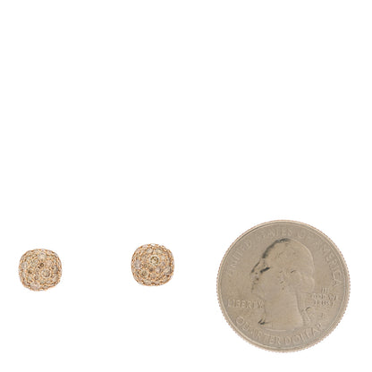 David Yurman 18K Rose Gold Cognac Diamond 8mm Cushion Stud Earrings 2 of 4