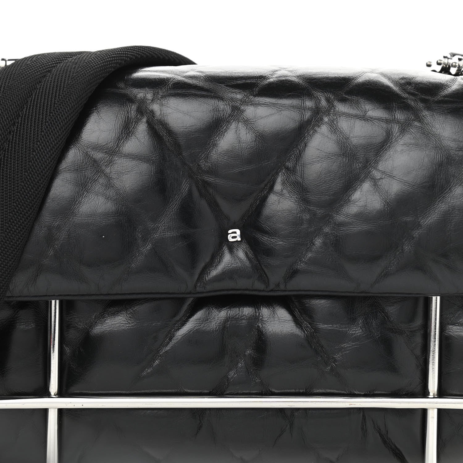 Alexander Wang Calfskin Quilted Halo Crossbody Bag Black 8 of 10