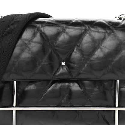 Alexander Wang Calfskin Quilted Halo Crossbody Bag Black 8 of 10