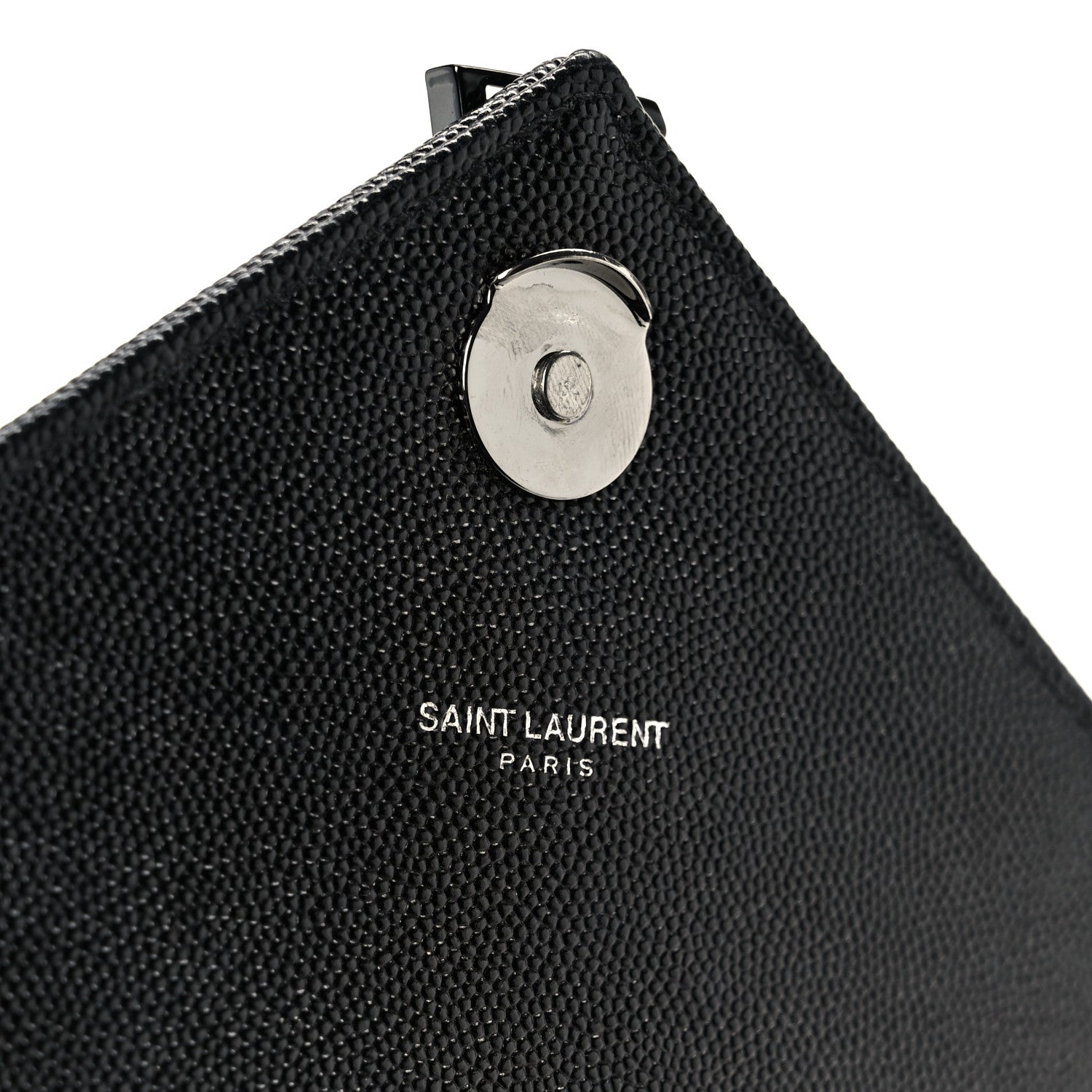 Saint Laurent Grain De Poudre Textured Mixed Matelasse Triquilt Medium Monogram Monochrome Satchel Black 7 of 11