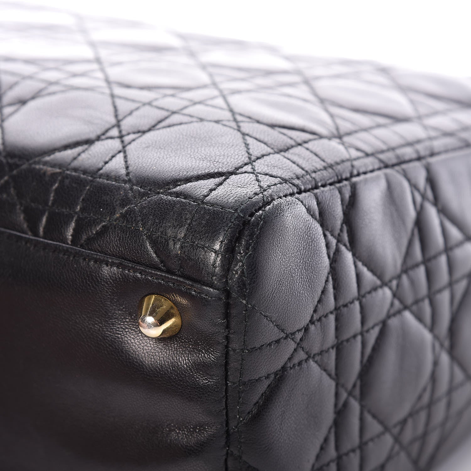 Christian Dior Lambskin Cannage Large Lady Dior Black 12 of 20