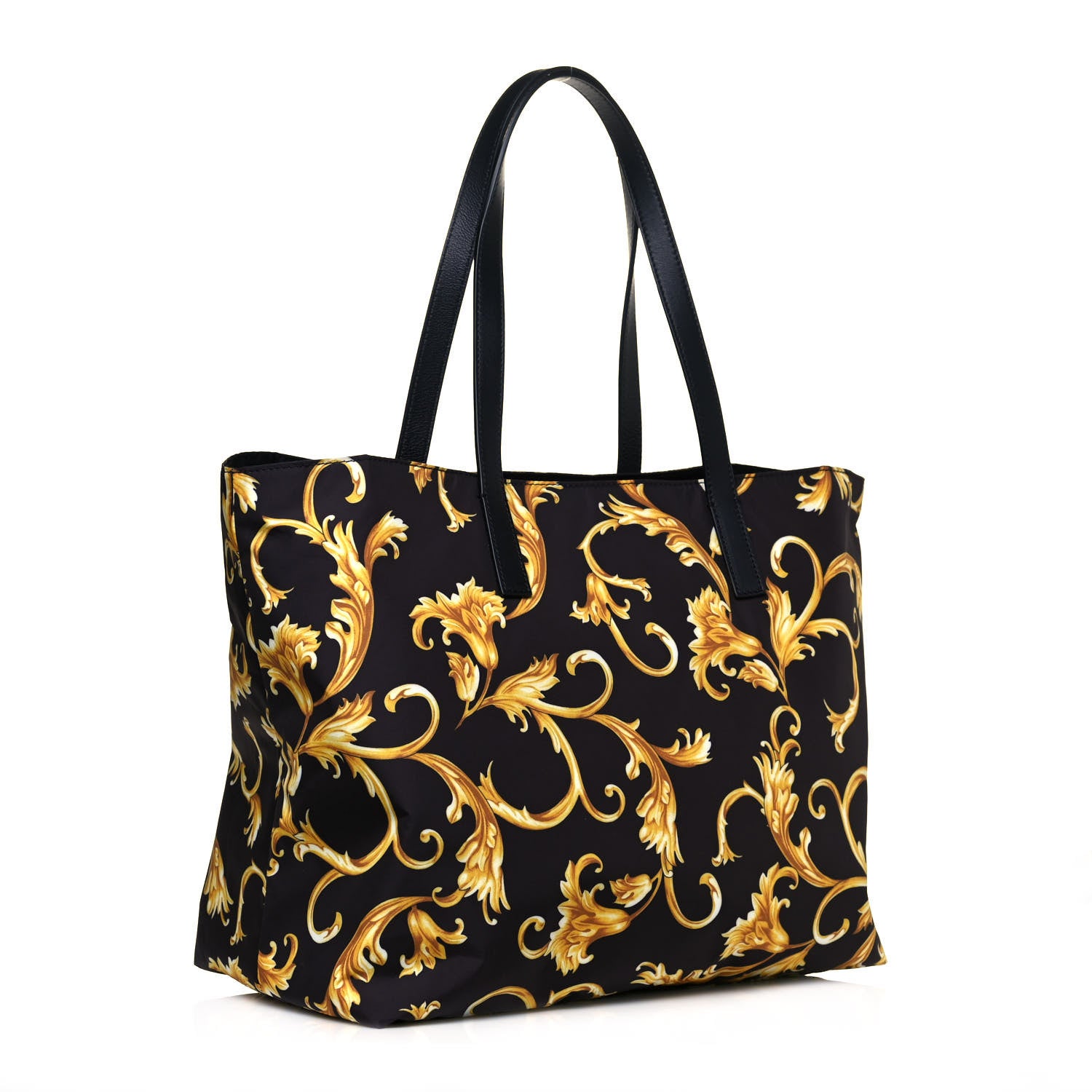 Versace Nylon Baroque Print Tote Black 3 of 10