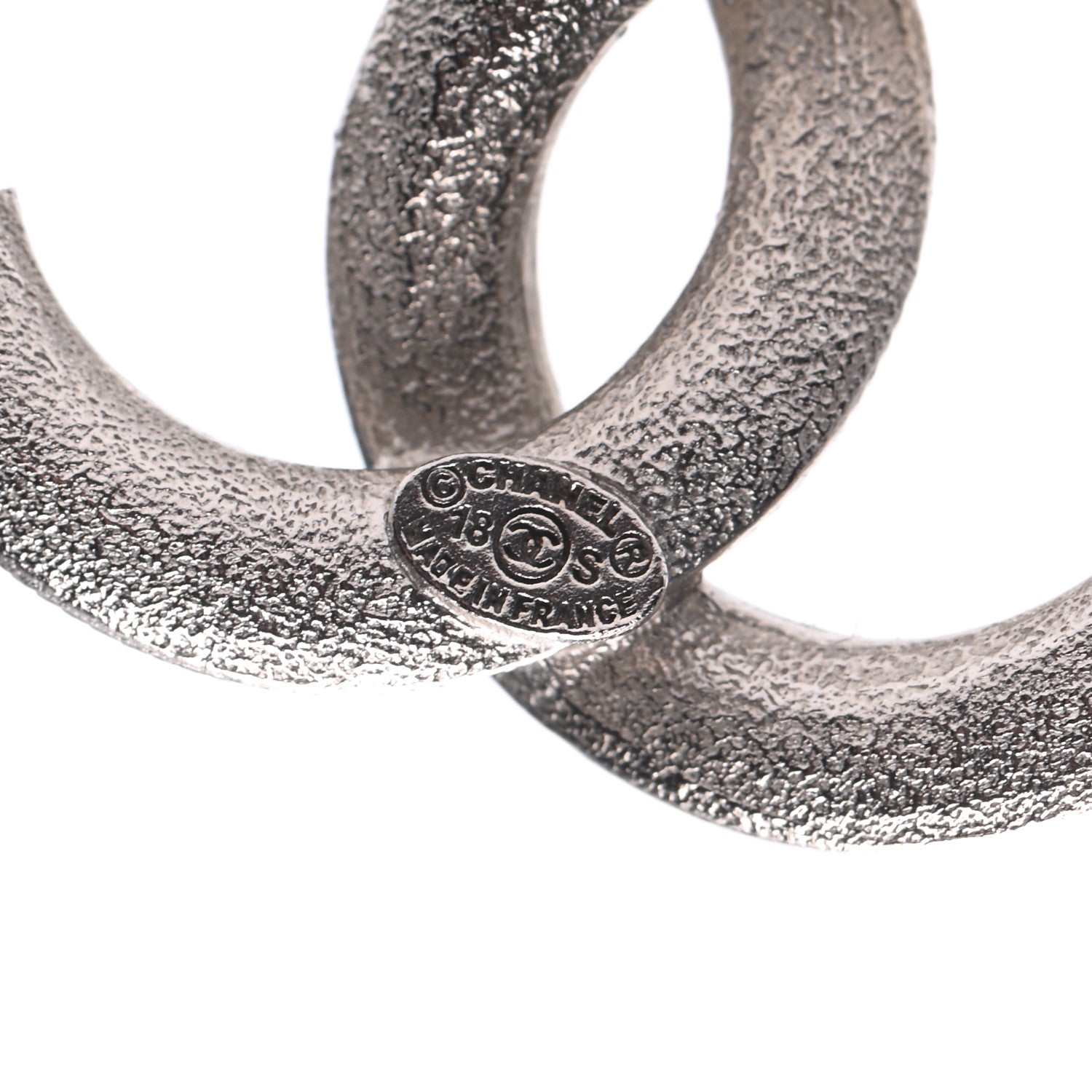 Chanel Baguette Crystal CC Drop Earrings Silver 4 of 5
