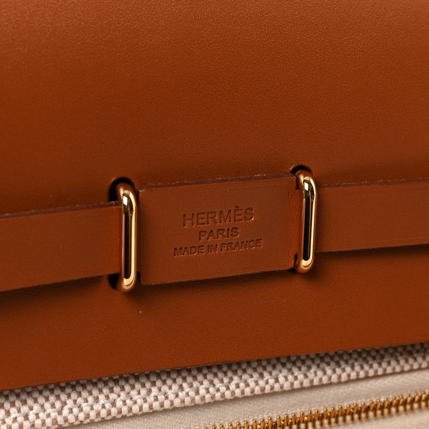 Hermes Military Toile Vache Hunter Herbag Zip Retourne 20 Ecru Beige Fauve 6 of 10