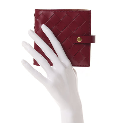 Bottega Veneta Glossy Woven Calfskin Wallet Bordeaux 2 of 6