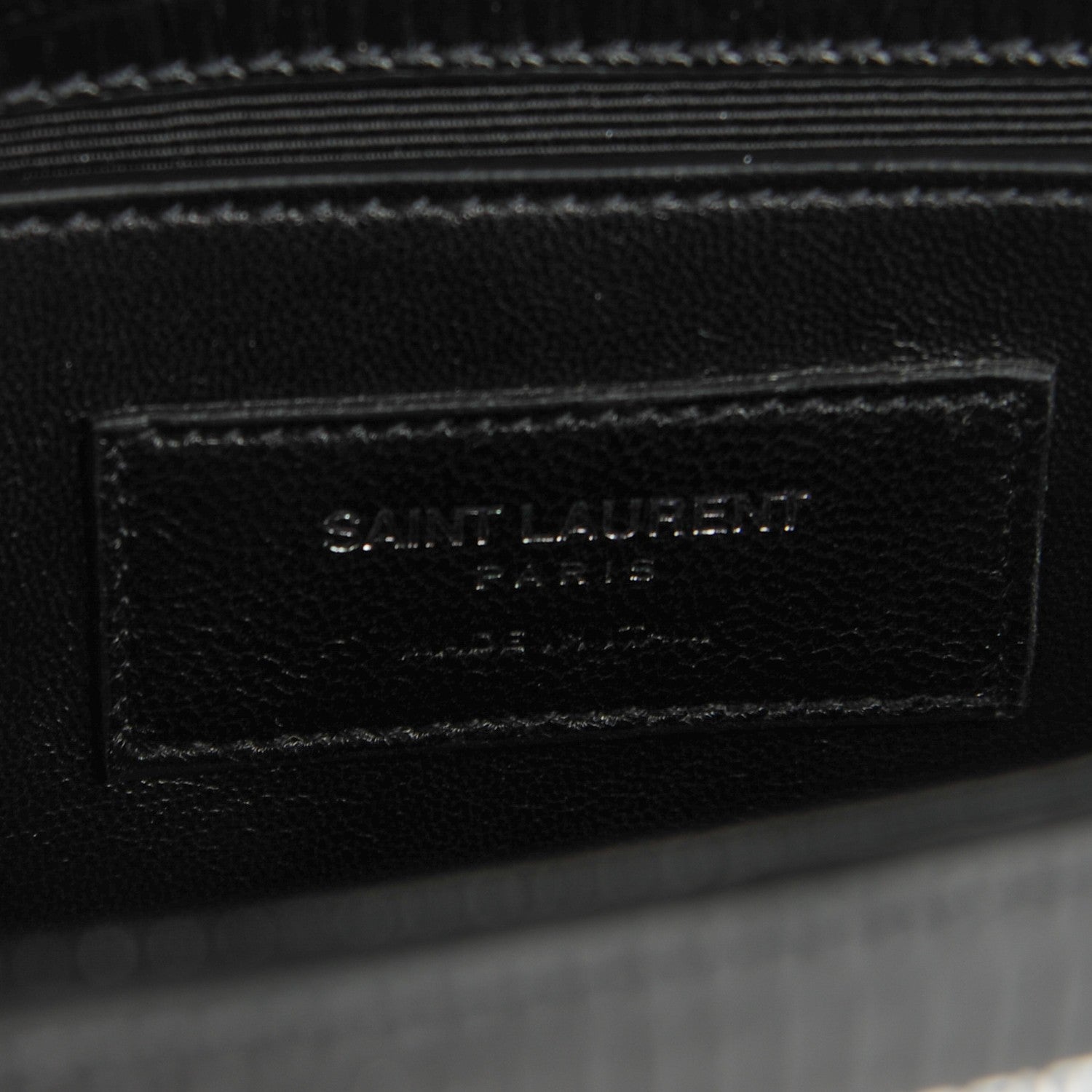 Saint Laurent Lizard Calfskin Embossed Small Classic Monogram Universite Bag Black 7 of 8