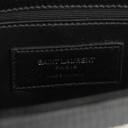 Saint Laurent Lizard Calfskin Embossed Small Classic Monogram Universite Bag Black 7 of 8