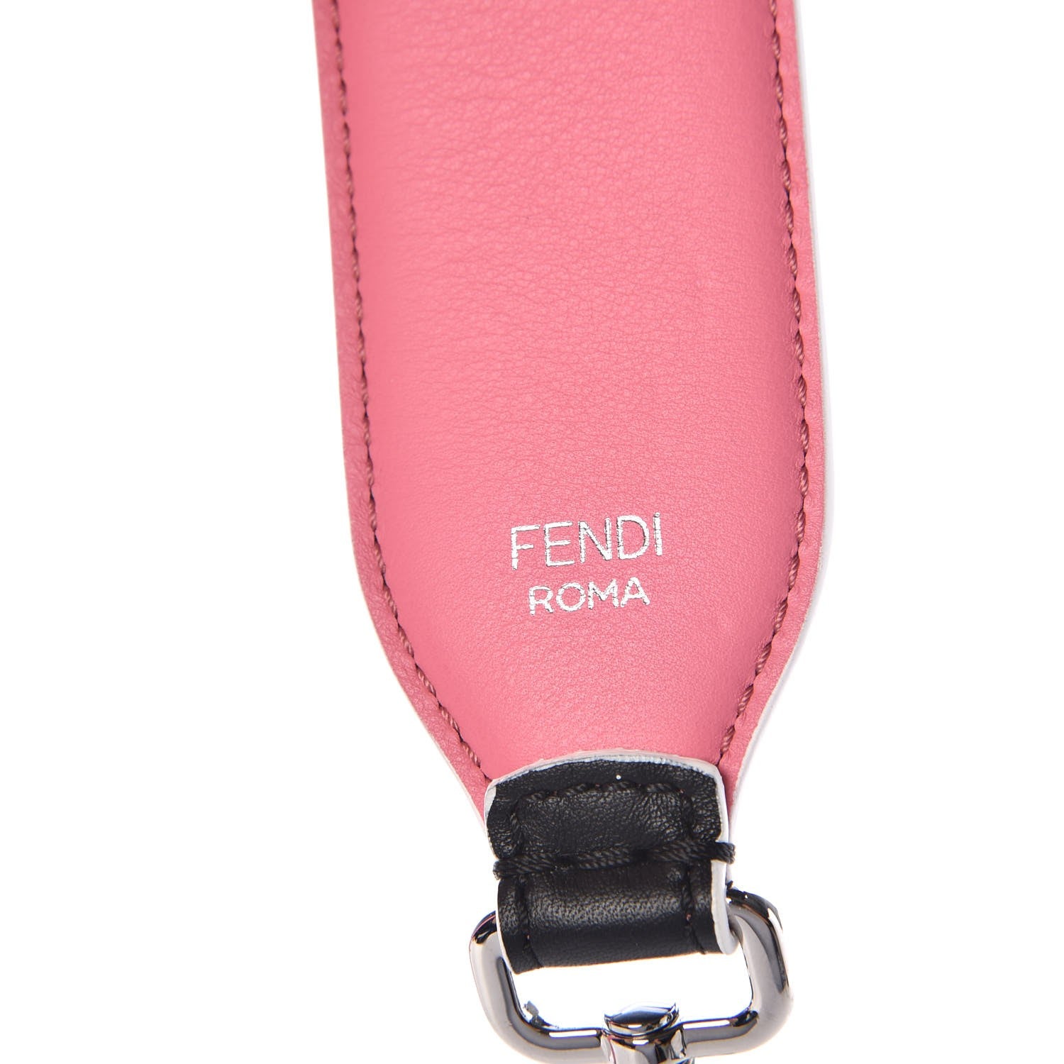 Fendi Vitello Dolce Fun Fair Metal Studded Strap You Black Multicolor 4 of 6