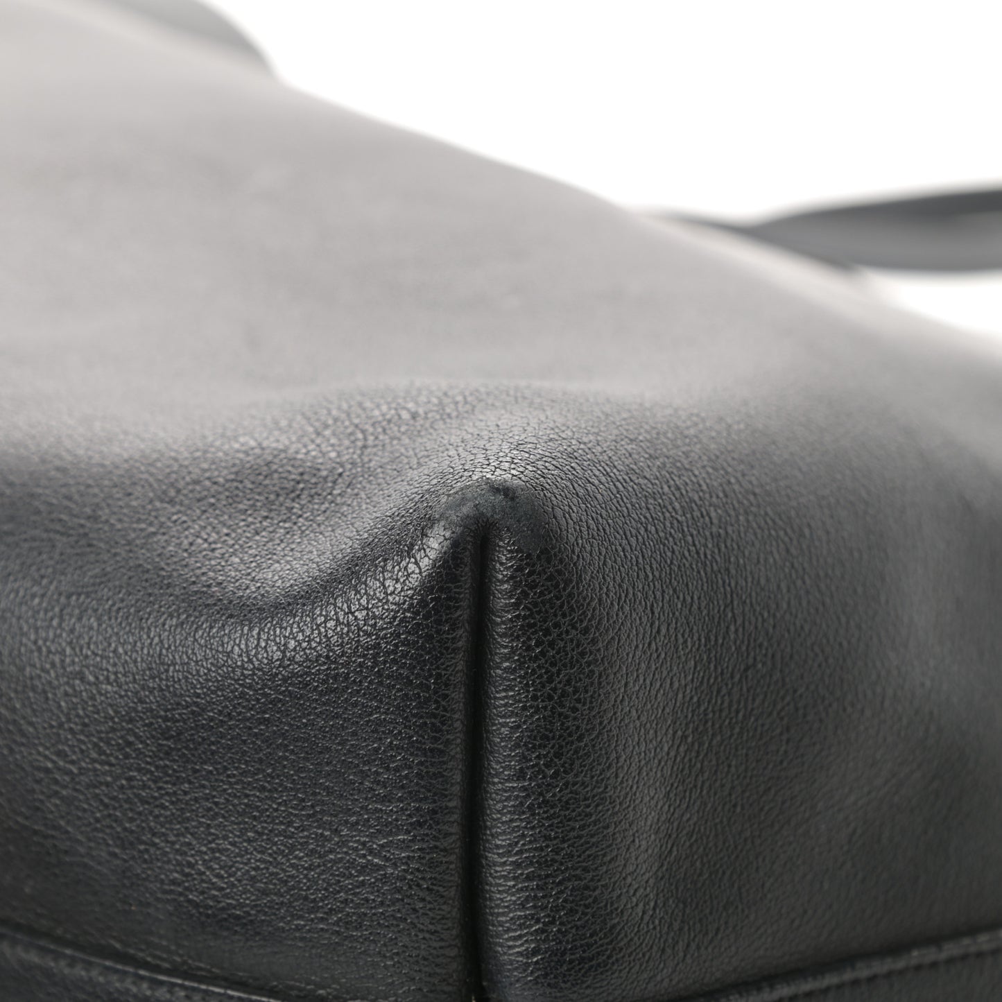 Calfskin Large Shopping Tote Black