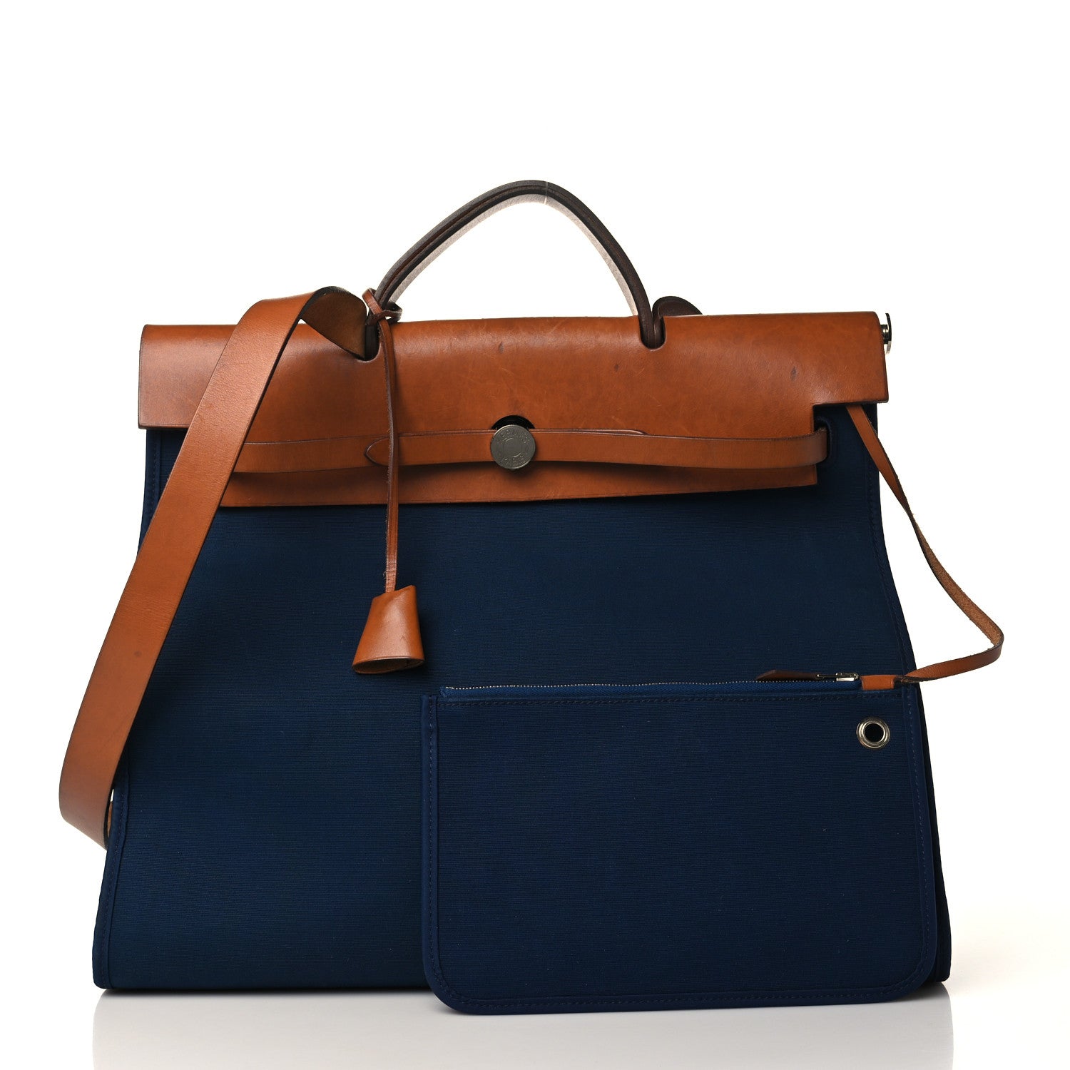 Hermes Toile Vache Hunter Herbag Zip 39 MM Bleu De Malte 3 of 16