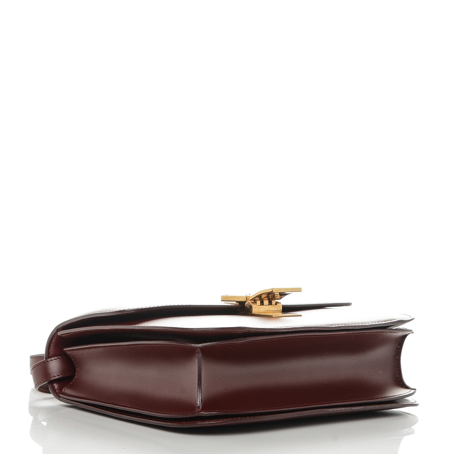 Celine Box Calfskin Medium Classic Box Flap Bag Burgundy 4 of 7