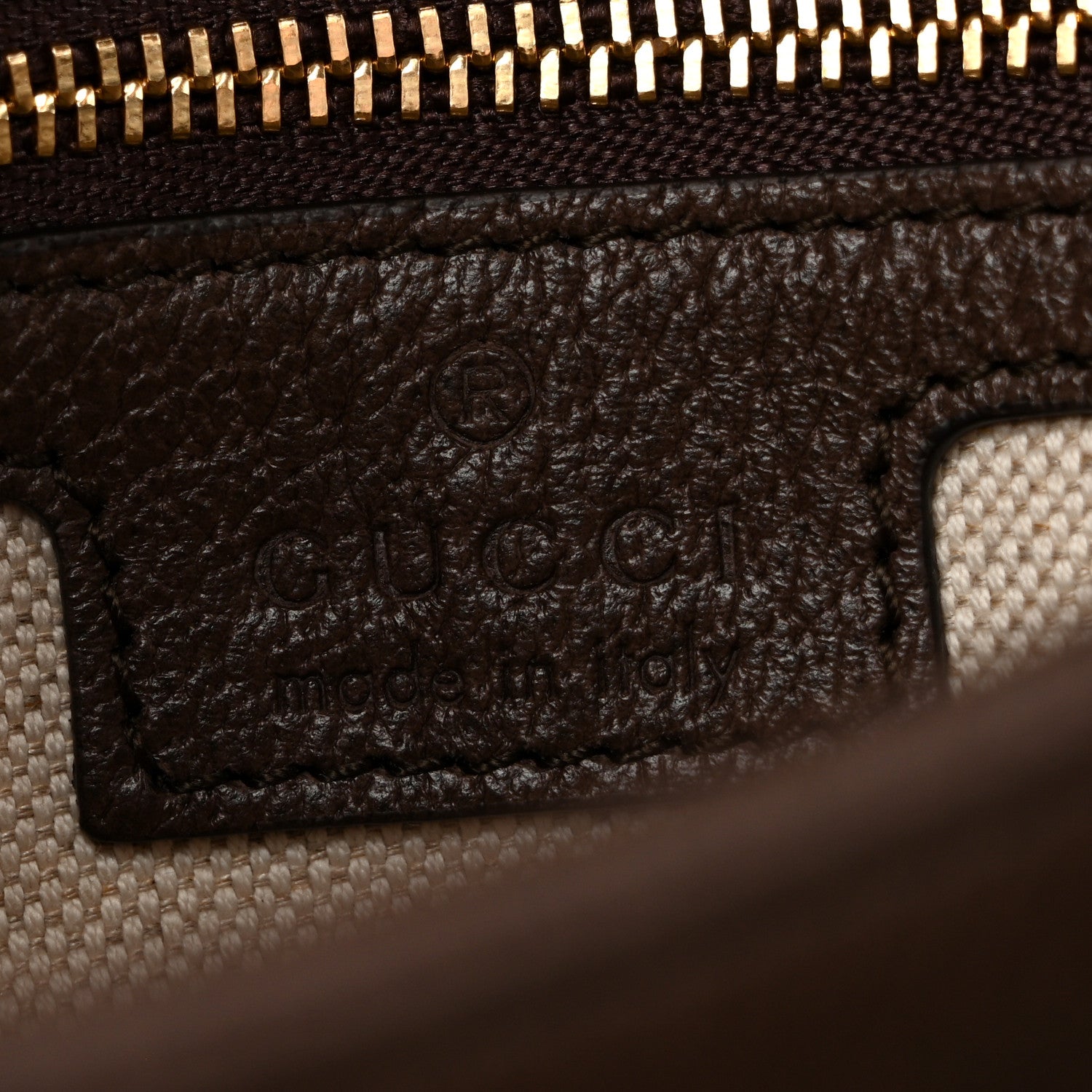 Gucci GG Supreme Monogram Textured Dollar Calfskin Web Medium Blondie Top Handle Shoulder Flap Bag Beige Ebony New Acero 6 of 13