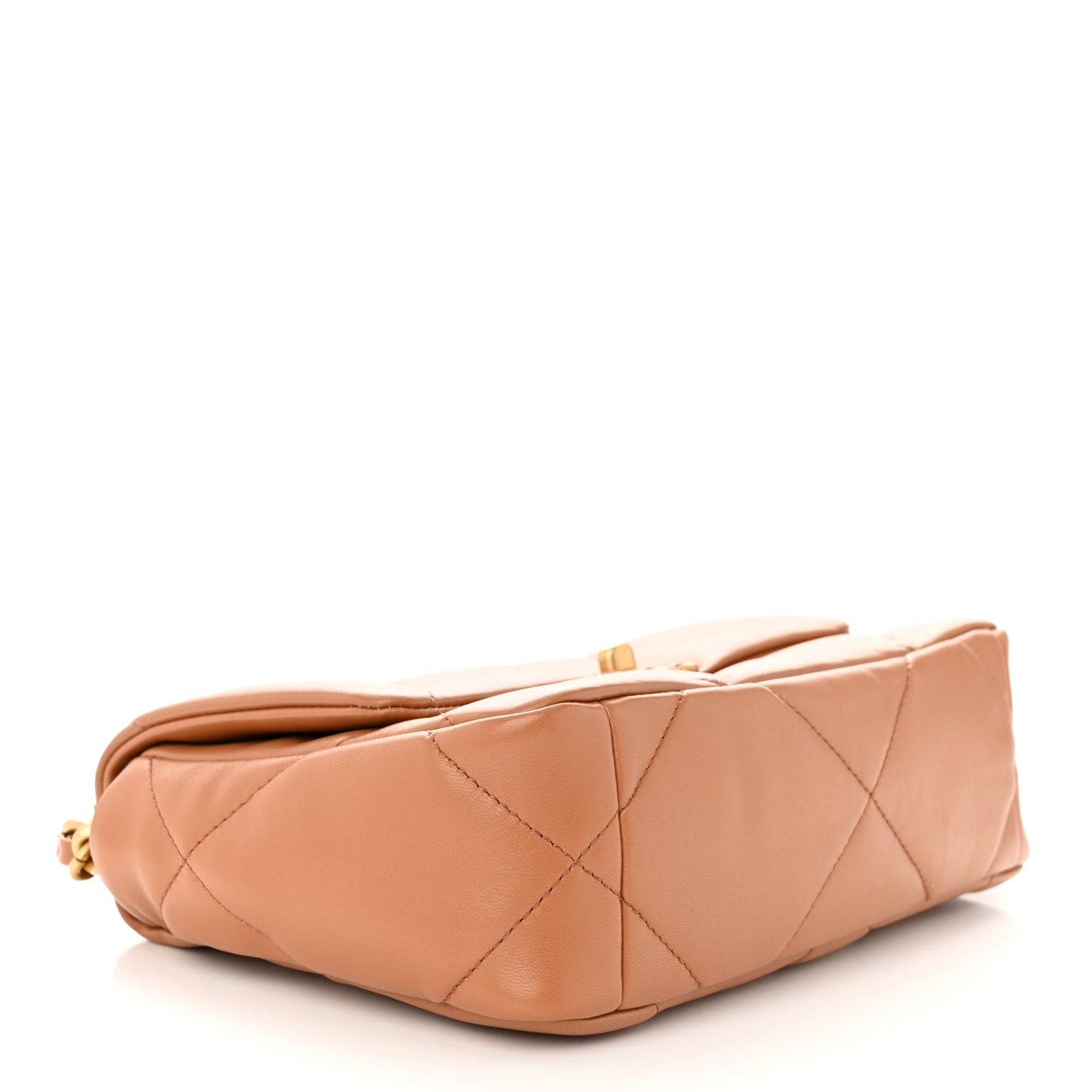 Lambskin Quilted Medium Chanel 19 Flap Brown