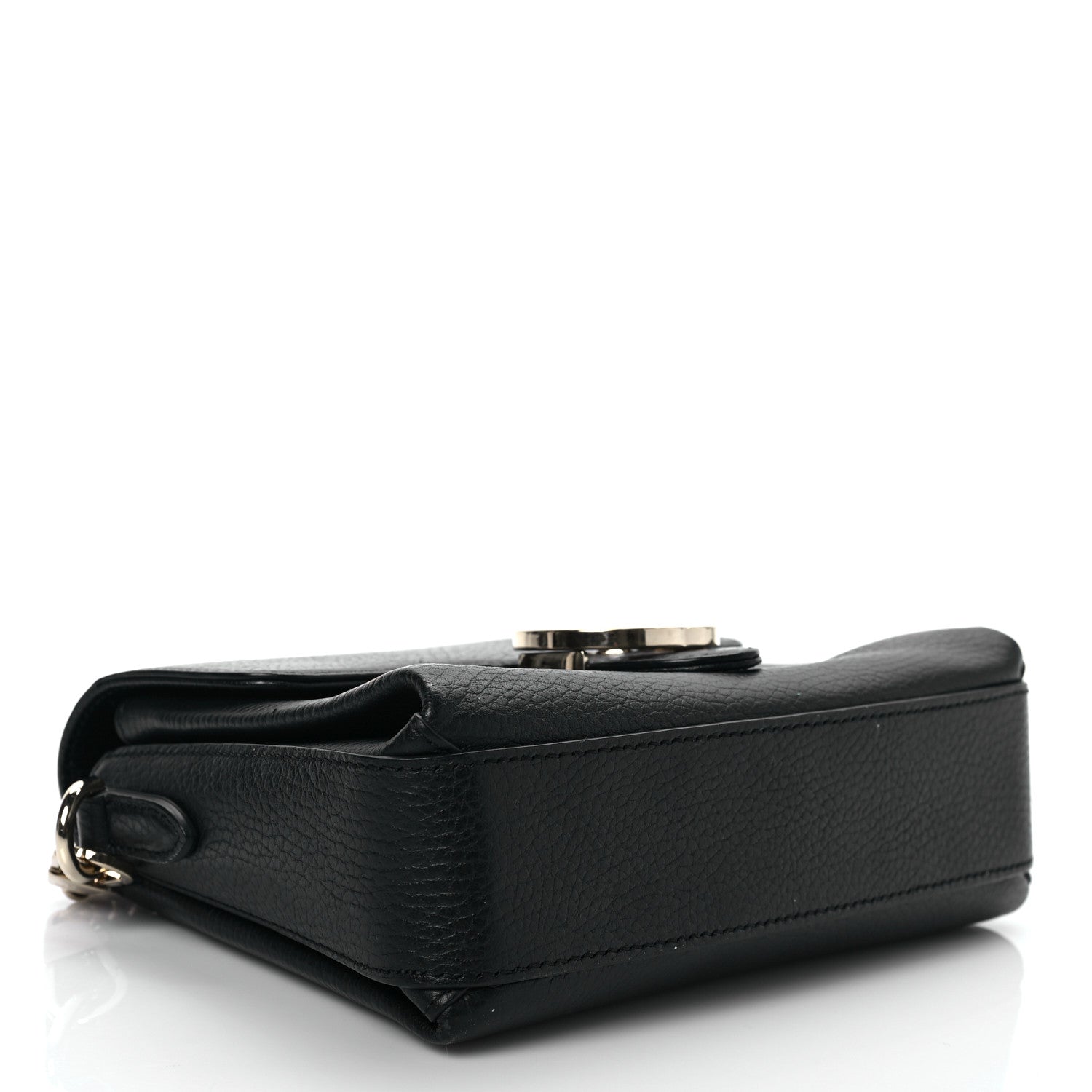 Gucci Dollar Calfskin Interlocking G Crossbody Bag Black 4 of 9